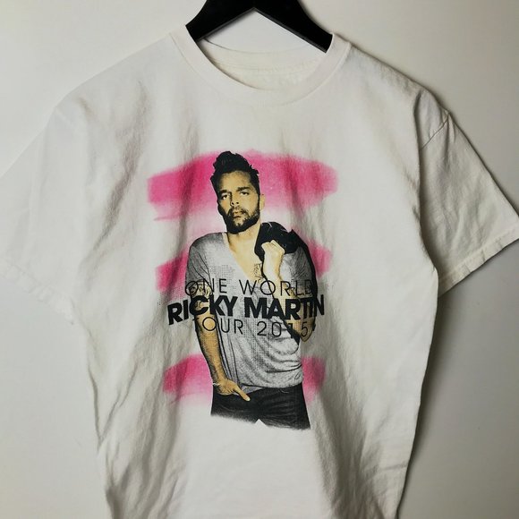 2015 One World Ricky Martin Tour T Shirt Artist Concert Graphic Tee M - Picture 14 of 15